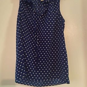 Polka dot j crew tank